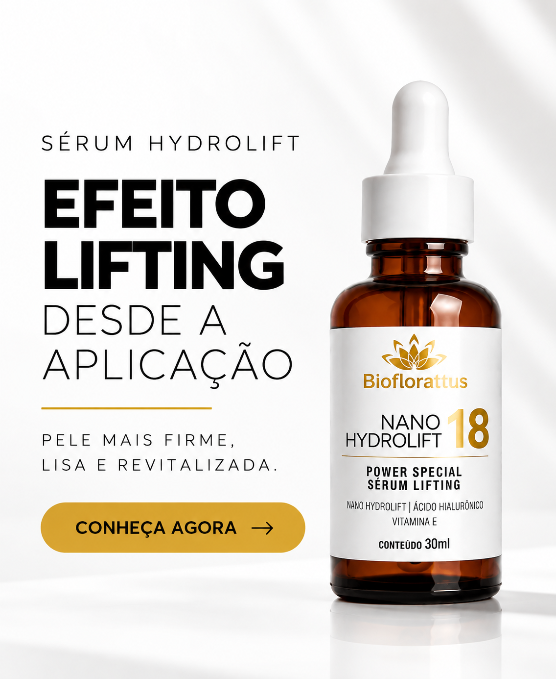 Sérum Hydrolift Bioflorattus efeito lifting imediato